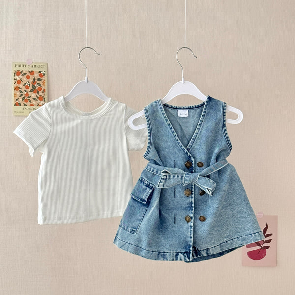 Toddler 2-Piece Demin Dress Set