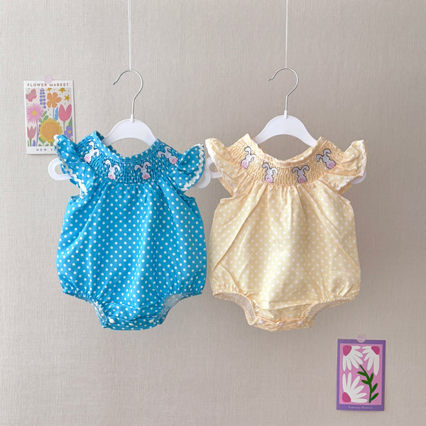 Baby Easter Rabbit Smocked Romper