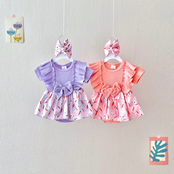 Baby Cutie Rabbit And Carrot Romper